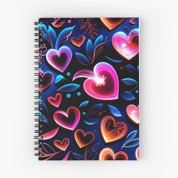 Item preview, Neon Love Hearts Pattern – Vibrant Romantic Digital Art for Apparel, Home Decor & Accessories designed and sold by IMuDesigner.