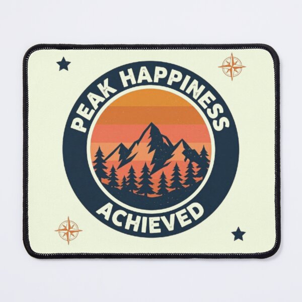 Item preview, Peak Happiness Achieved Funny Mountain Hiking Nature Outdoor T-Shirt designed and sold by HopeAndHustle.