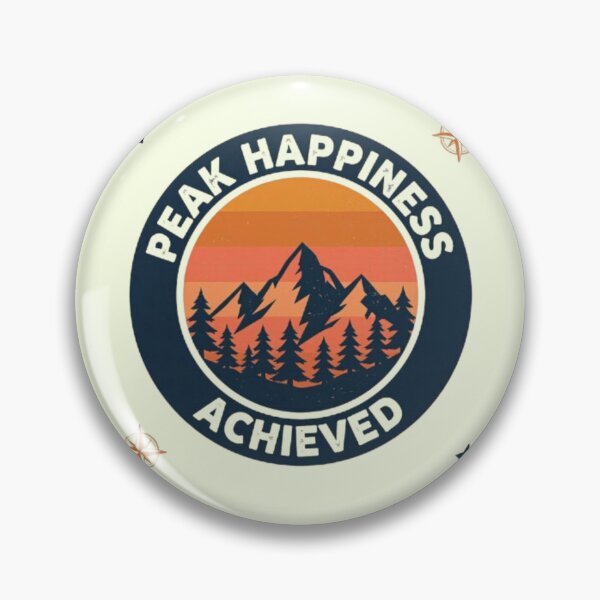 Item preview, Peak Happiness Achieved Funny Mountain Hiking Nature Outdoor T-Shirt designed and sold by HopeAndHustle.
