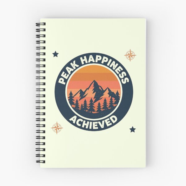 Item preview, Peak Happiness Achieved Funny Mountain Hiking Nature Outdoor T-Shirt designed and sold by HopeAndHustle.