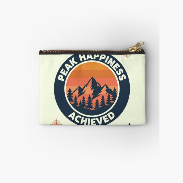 Item preview, Peak Happiness Achieved Funny Mountain Hiking Nature Outdoor T-Shirt designed and sold by HopeAndHustle.