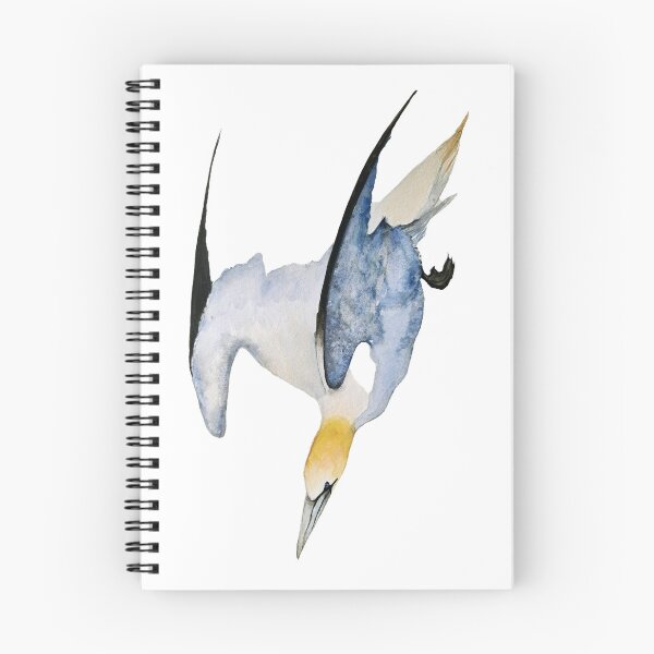 Item preview, Dynamic diving Gannet watercolour designed and sold by katrinekaarse.