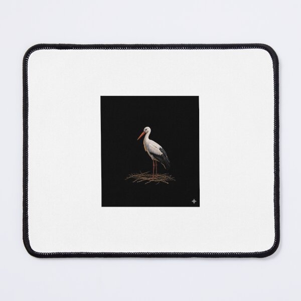 Item preview, Elegant White Stork Wall Art | Minimalist Bird Illustration | Wildlife Nature Print | Scandinavian Animal Decor | Modern Black Background Artwork designed and sold by PrintableArt123.