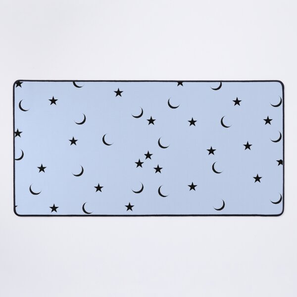 Item preview, Soft Blue Celestial Moon and Stars Pattern designed and sold by Asmaa Abdul-Azim.