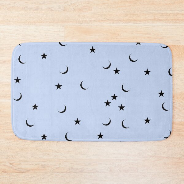 Item preview, Soft Blue Celestial Moon and Stars Pattern designed and sold by Asmaa Abdul-Azim.