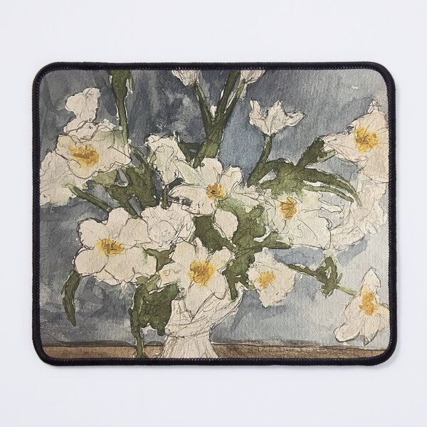Item preview,  White Daffodils in Cream Vase designed and sold by DenizNasif.