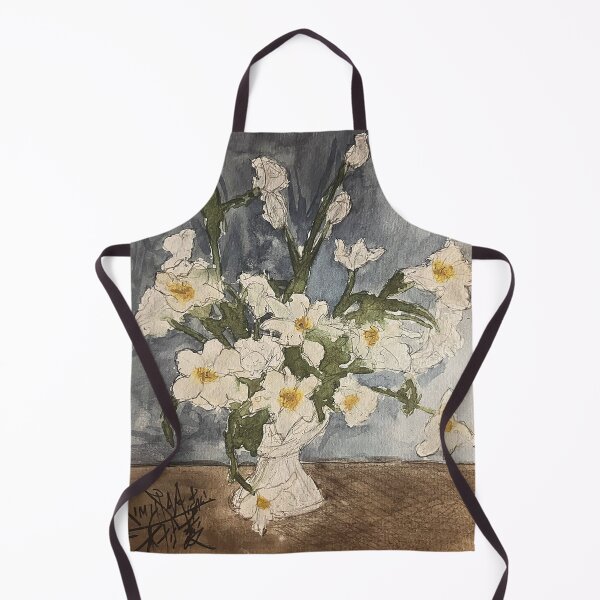 Item preview, White Daffodils in Cream Vase designed and sold by DenizNasif.