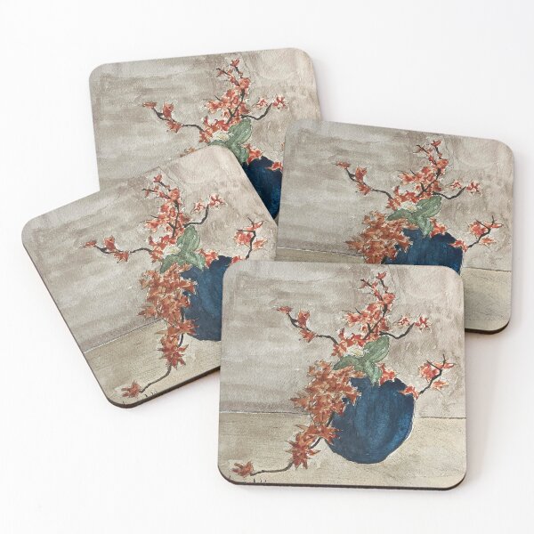 Item preview, Autumn Maple Branches in Blue Vase designed and sold by DenizNasif.