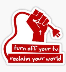 Turn Off Your TV (Red) Sticker