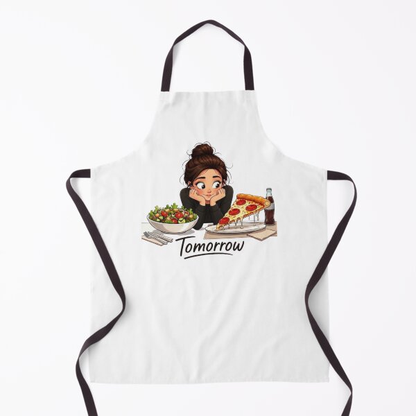 Item preview, Diet Tomorrow Funny Girl Choosing Pizza Over Salad Illustration designed and sold by Northern Glow Art.