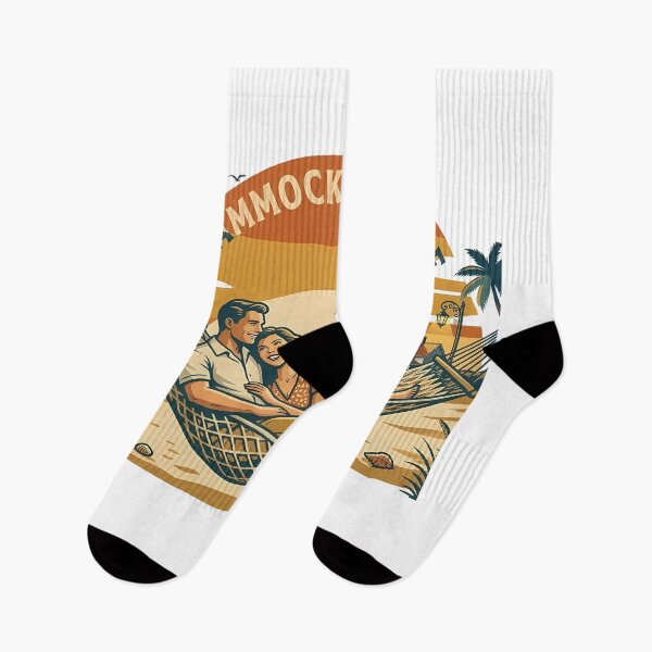 Item preview, Beach Hammock Vintage Beach Vacation Couple designed and sold by OliviaHayesArt.