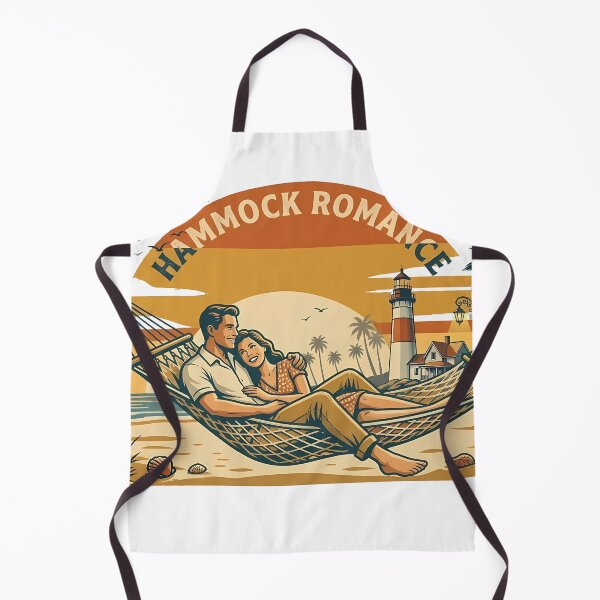Item preview, Beach Hammock Vintage Beach Vacation Couple designed and sold by OliviaHayesArt.