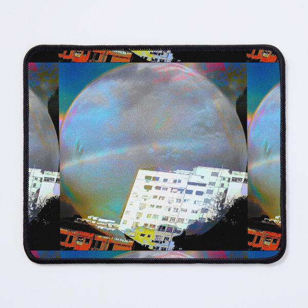 Item preview, Giant Soap Bubble Over City – Surreal Dreamcore Landscape Art designed and sold by MAMA LXXVIII: Art by Marsailhe Milward.