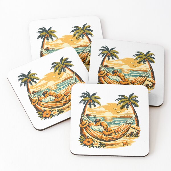 Item preview, Beach Hammock Anniversary Beach Trip Gift for Couples designed and sold by OliviaHayesArt.