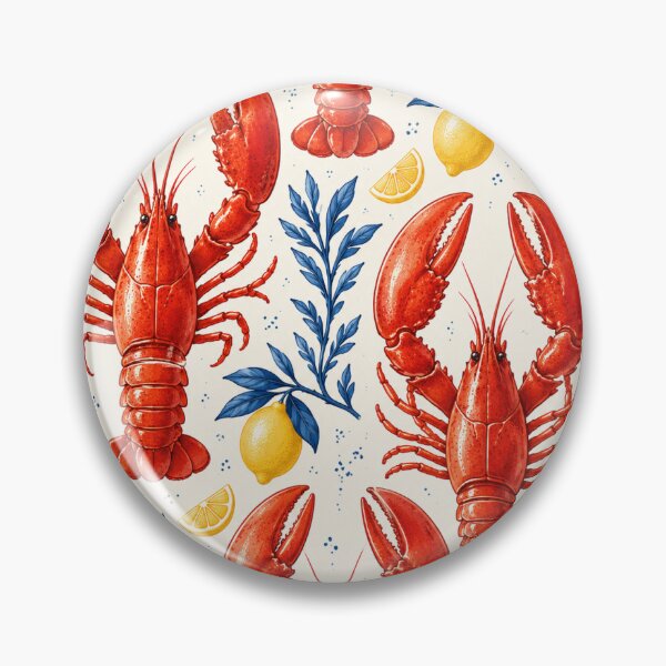 Item preview, Large Lobster and Lemons designed and sold by MoonandMaple.