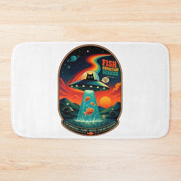 Item preview, Cat UFO Abduction Goldfish- The Purrfect Alien designed and sold by PurrfectHome.