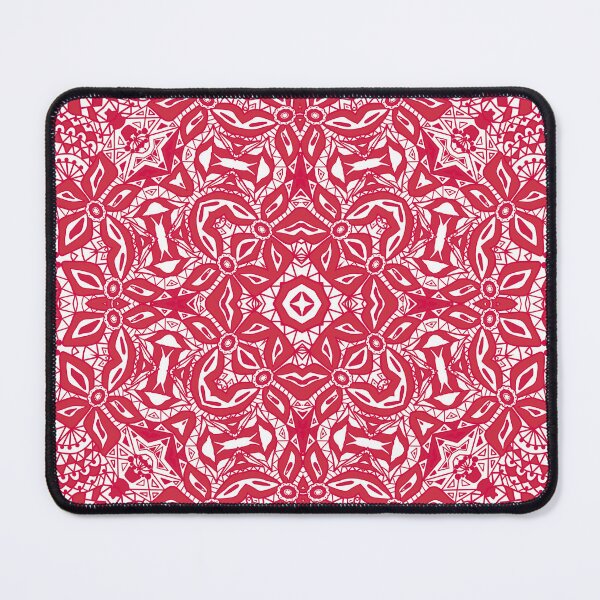 Item preview, Lace red openwork floral pattern designed and sold by fuzzyfox.