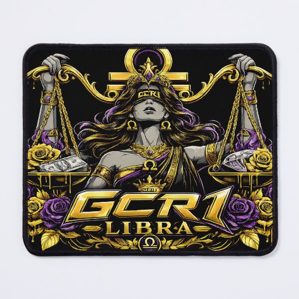 Item preview, GCR1 Libra Zodiac Goddess | Luxury Gold Purple Vector Art | Balance Wealth & Cosmic Aesthetic designed and sold by GCR1.