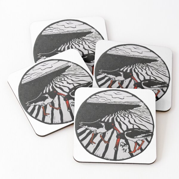 Item preview, Oyster catchers on the beach designed and sold by katrinekaarse.