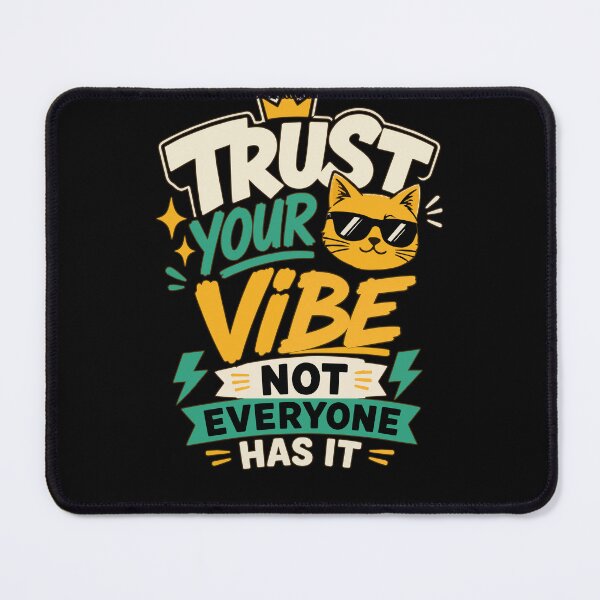 Item preview, Trust Your Vibe, Not Everyone Has It – Cool Cat Retro Typography Vector Design designed and sold by Huddy-clothes.