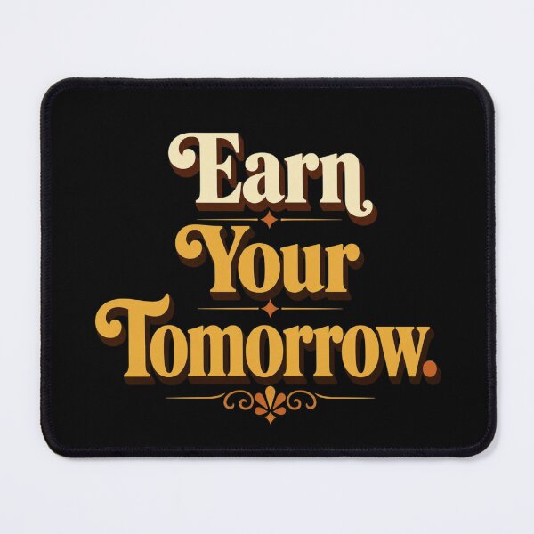 Item preview, Earn Your Tomorrow. | Retro Motivational Typography Design designed and sold by Irene Catchmind.