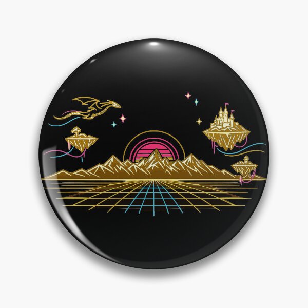 Item preview, Minimalist Synthwave Fantasy Realm Line Art designed and sold by KungPowUnicorn.