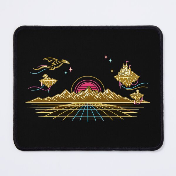 Item preview, Minimalist Synthwave Fantasy Realm Line Art designed and sold by KungPowUnicorn.