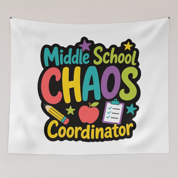 Item preview, Funny Middle School Teacher Chaos Coordinator designed and sold by officinelala.