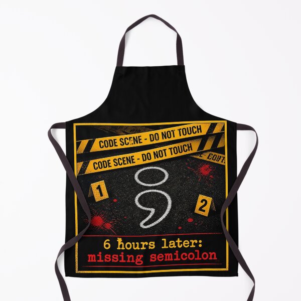 Item preview, Missing Semicolon Crime Scene - Funny Programmer Debugging Shirt designed and sold by Geek Tracy Shop.