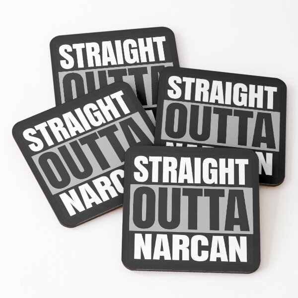 Item preview, Straight Outta Narcan Bold Harm Reduction Typography designed and sold by Creative Spark.