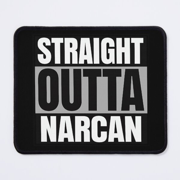 Item preview, Straight Outta Narcan Bold Harm Reduction Typography designed and sold by Creative Spark.