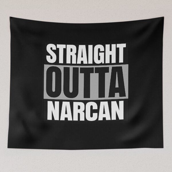 Item preview, Straight Outta Narcan Bold Harm Reduction Typography designed and sold by Creative Spark.