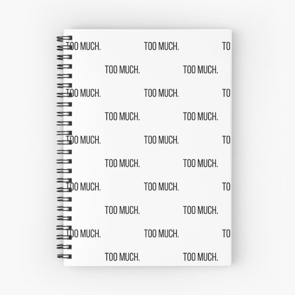 Item preview, Too Much. | Funny Minimalist Typography | Social Battery Humor | Relatable Quote T-Shirt designed and sold by OveloStudios.