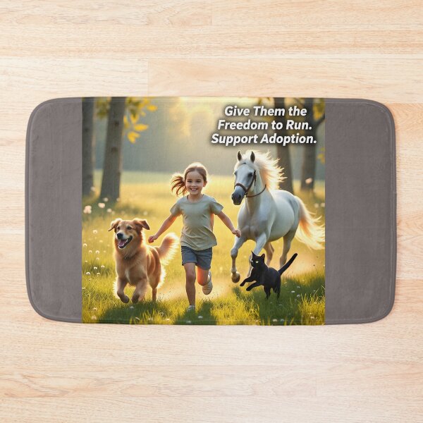 Item preview, Support Animal Adoption Campaign: Joyful Rescue Dog Cat and Horse Relief Ad designed and sold by Creative-RE.
