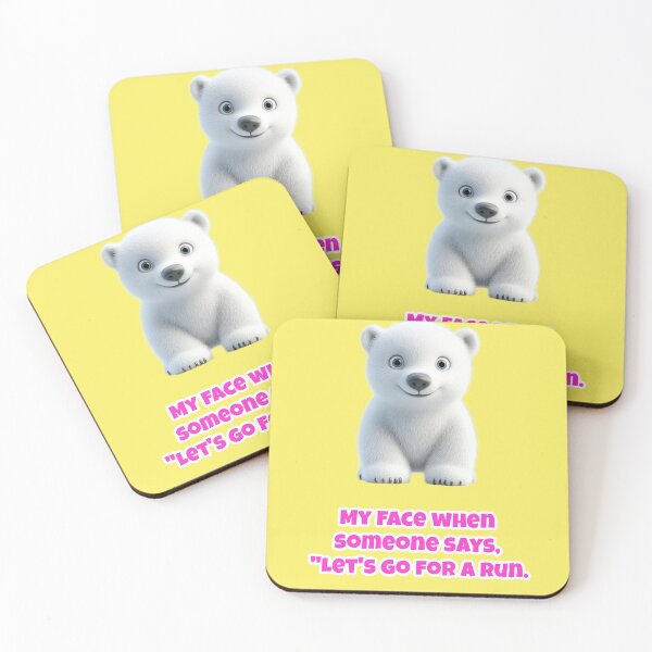 Item preview, Polar bear meme face on the topic of jogging designed and sold by Mauswohn.