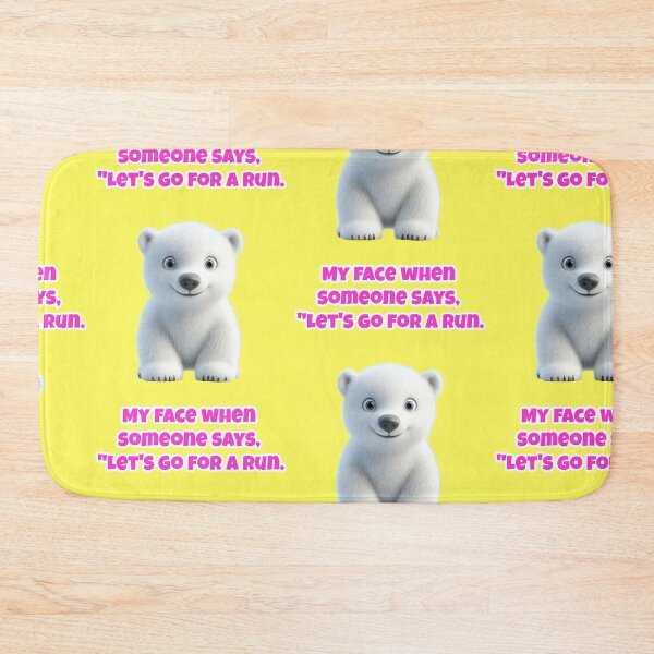 Item preview, Polar bear meme face on the topic of jogging designed and sold by Mauswohn.