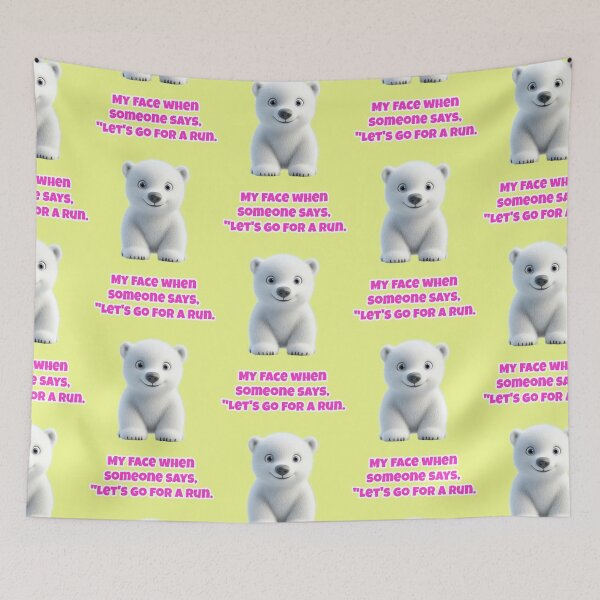 Item preview, Polar bear meme face on the topic of jogging designed and sold by Mauswohn.