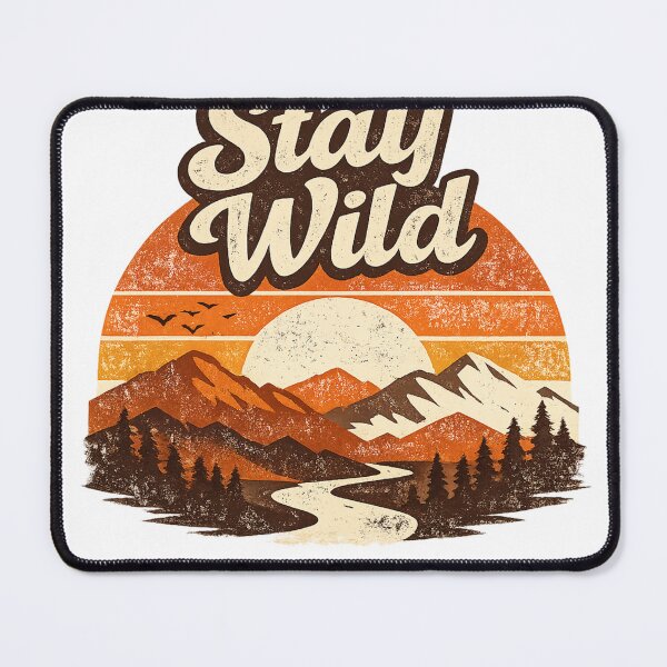 Item preview, Stay Wild – Vintage Sunset Mountain Adventure T-Shirt Design designed and sold by Lotus Girl .