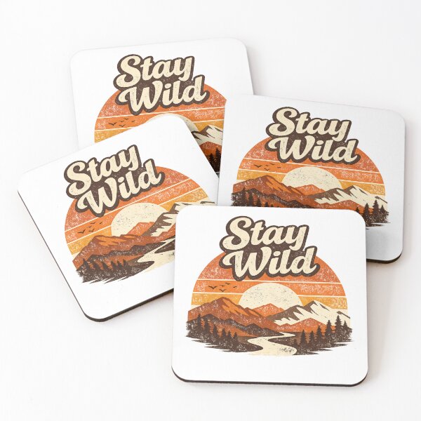 Item preview, Stay Wild – Vintage Sunset Mountain Adventure T-Shirt Design designed and sold by Lotus Girl .