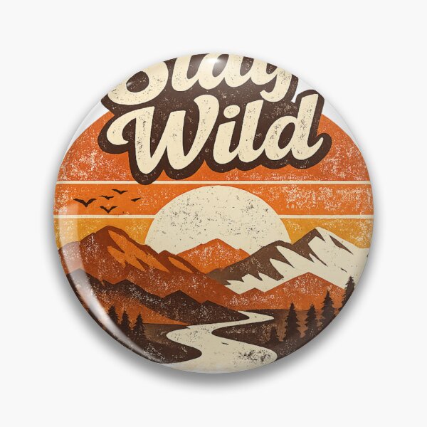 Item preview, Stay Wild – Vintage Sunset Mountain Adventure T-Shirt Design designed and sold by Lotus Girl .
