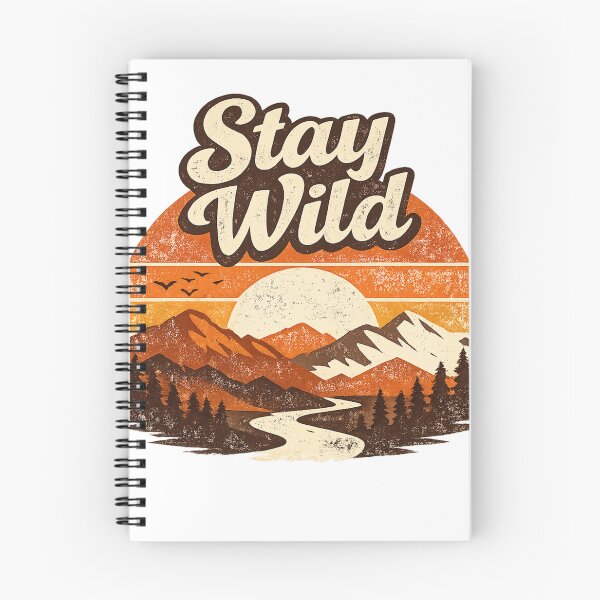 Item preview, Stay Wild – Vintage Sunset Mountain Adventure T-Shirt Design designed and sold by Lotus Girl .