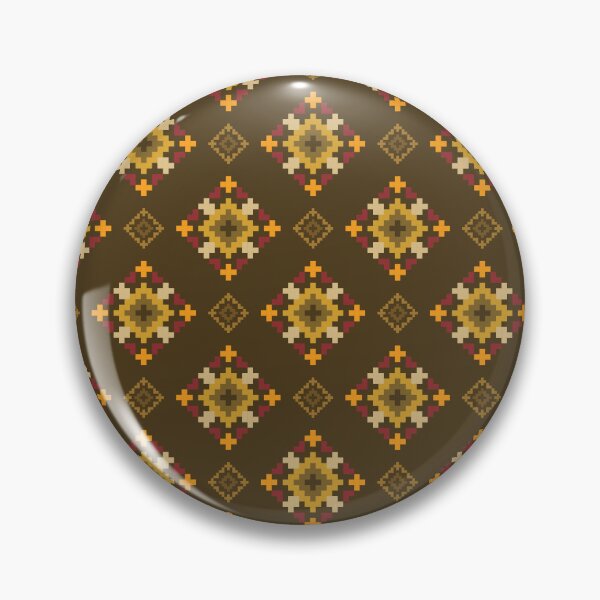 Item preview, Geometric Brown Ethnic Pixel Seamless Pattern designed and sold by PowerAntShop.