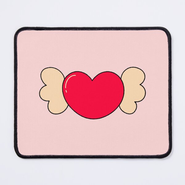 Item preview, Cute Red Heart with Angel Wings designed and sold by ubborn.