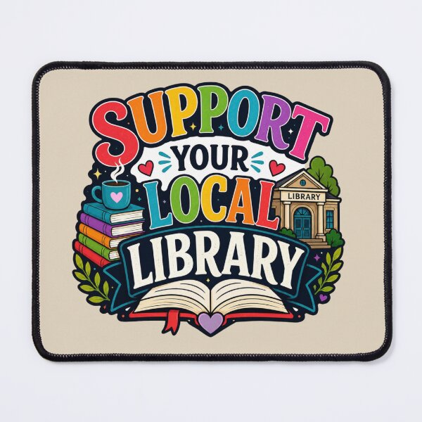 Item preview, Support Your Local Library designed and sold by Myra365Art.