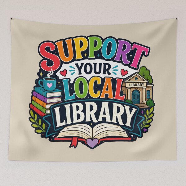 Item preview, Support Your Local Library designed and sold by Myra365Art.