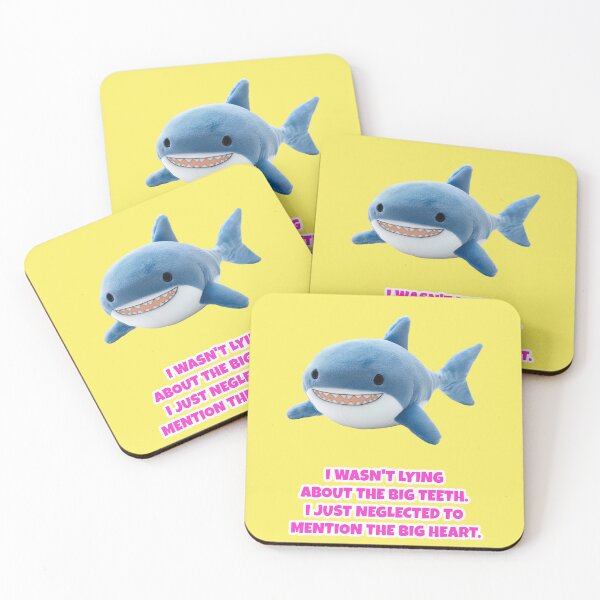 Item preview, Big teeth, soft heart, shark meme quote designed and sold by Mauswohn.