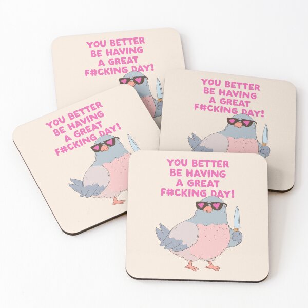 Item preview, Sassy Pigeon With Knife designed and sold by Jess.a.creates.