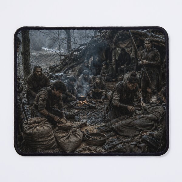 Item preview, Ancient Britain Survival Camp Wall Art | Roman Occupation Woodland Print designed and sold by Element Horizon Studio.