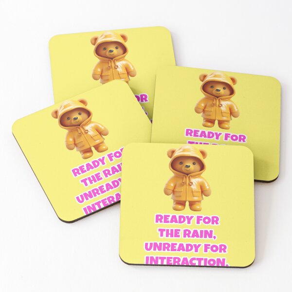 Item preview, Bear in a raincoat against social contacts (saying) designed and sold by Mauswohn.