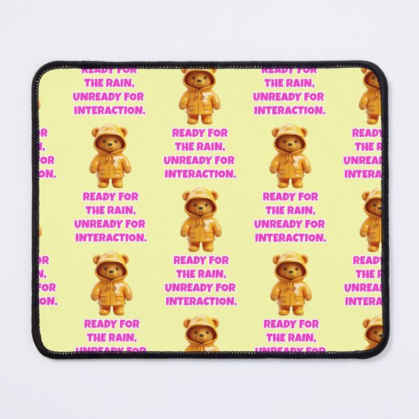 Item preview, Bear in a raincoat against social contacts (saying) designed and sold by Mauswohn.